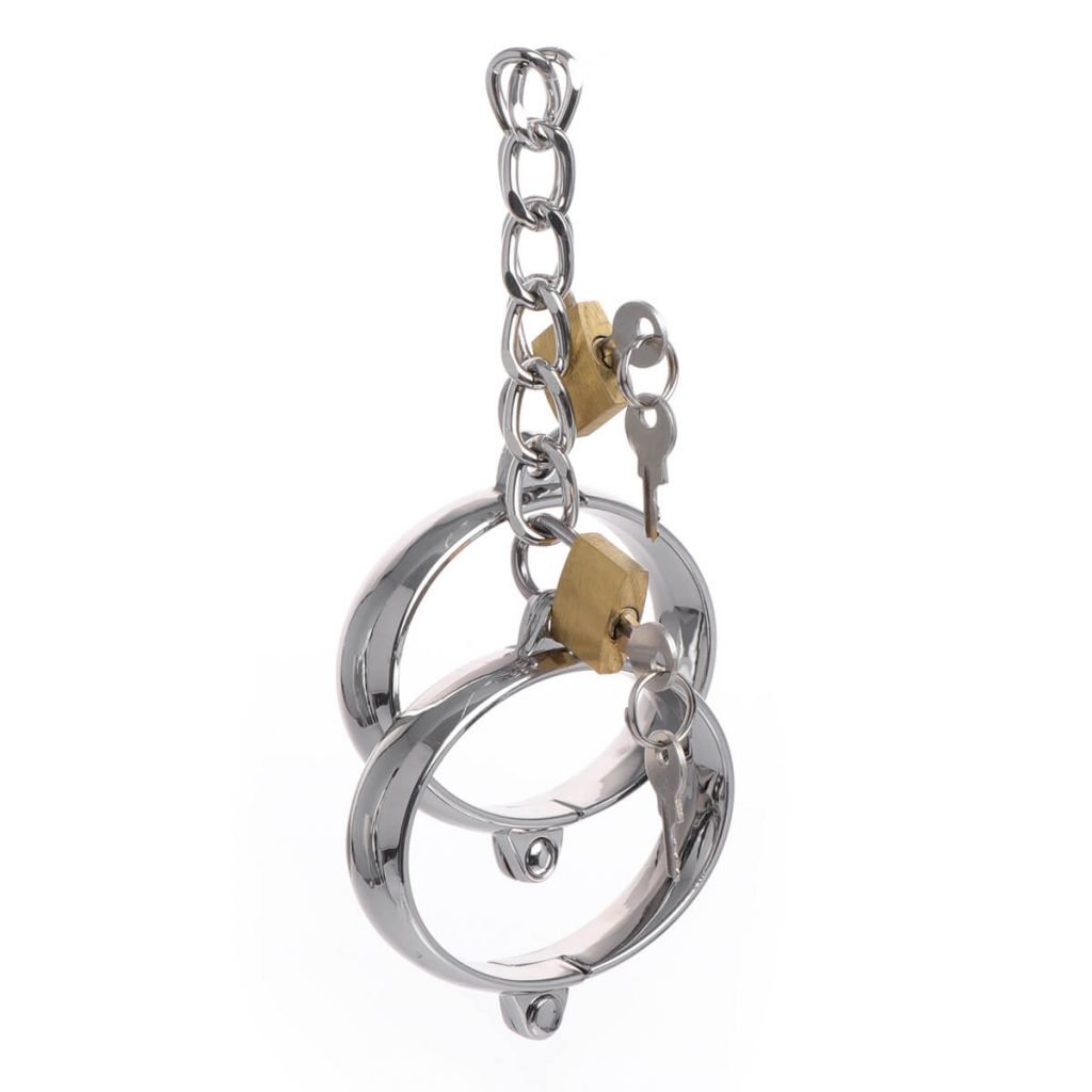 Training Chain Handcuff Stainless steel handcuffs for couples training – The Blue Devices